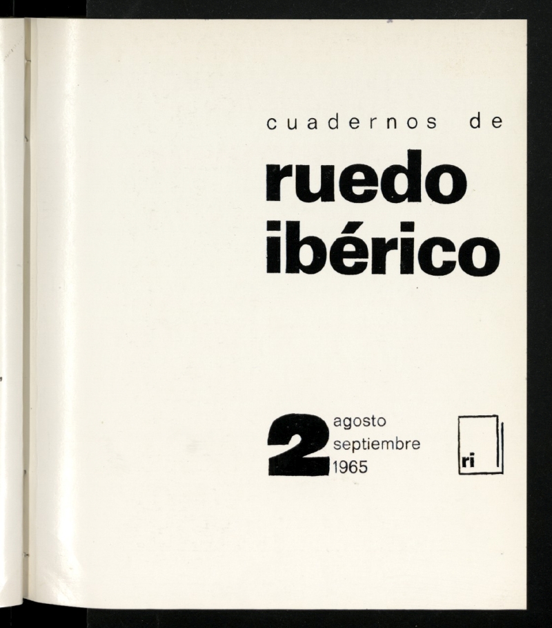 Cuadernos de Ruedo Ibrico de agosto-septiembre de 1965, n 2