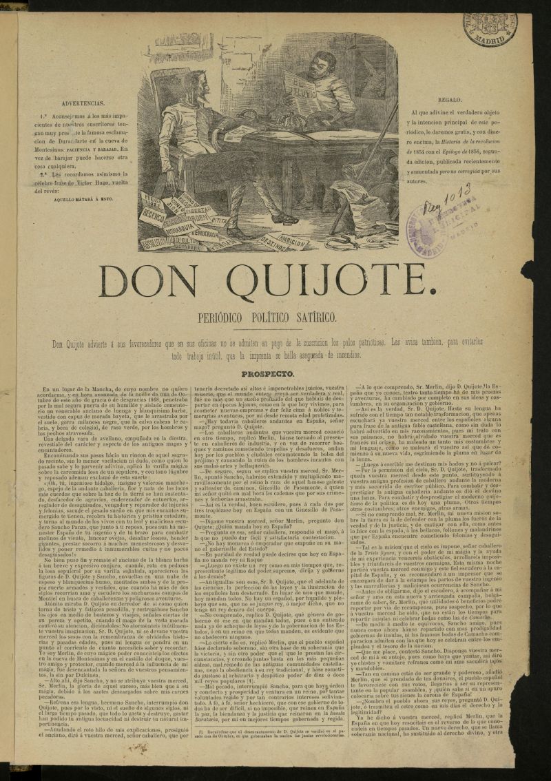 Don Quijote : peridico poltico satrico