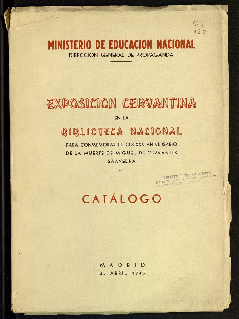 Exposicin Cervantina en la Biblioteca Nacional