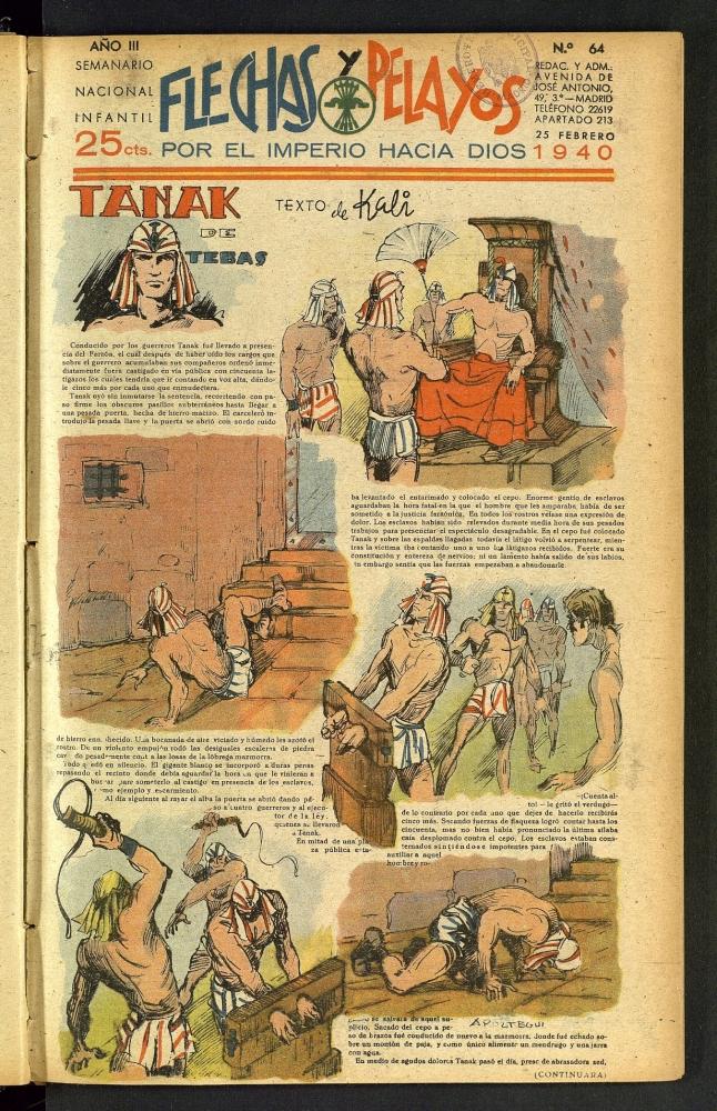 Flechas y Pelayos : semanario nacional infantil del 25 de febrero de 1940, nº 64