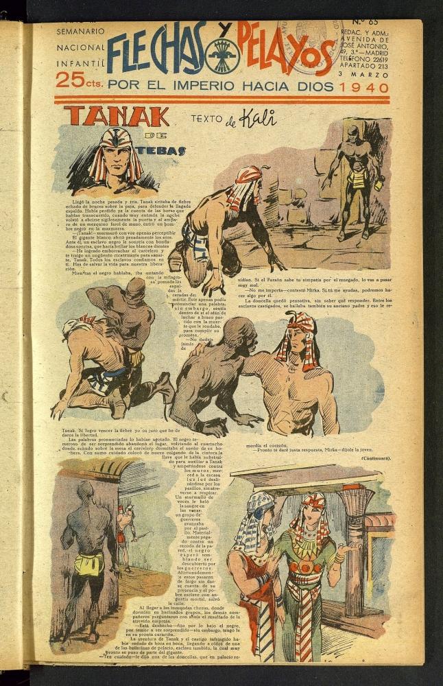 Flechas y Pelayos : semanario nacional infantil del 3 de marzo de 1940, nº 65