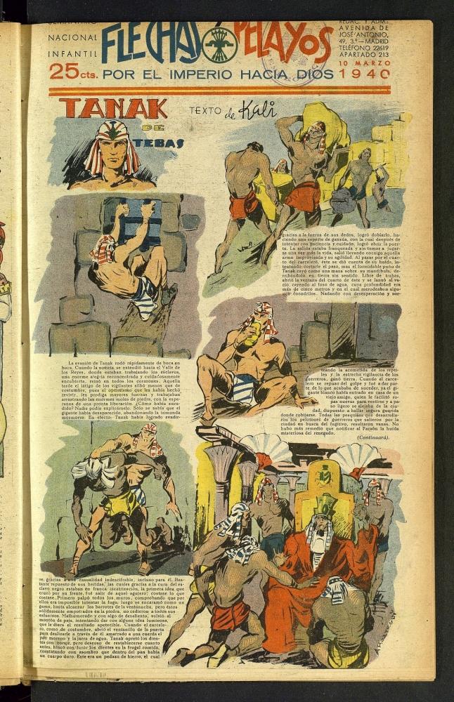 Flechas y Pelayos : semanario nacional infantil del 10 de marzo de 1940, nº 66