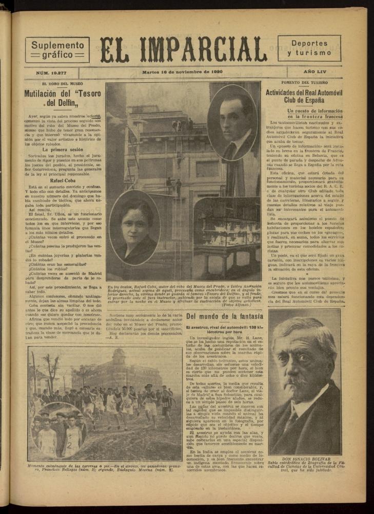 El Imparcial : suplemento gráfico del 16 de noviembre de 1920, nº 19277