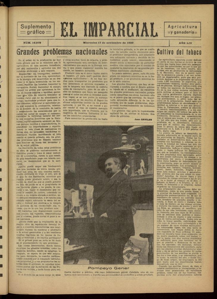 El Imparcial : suplemento grfico del 17 de noviembre de 1920, n 19278