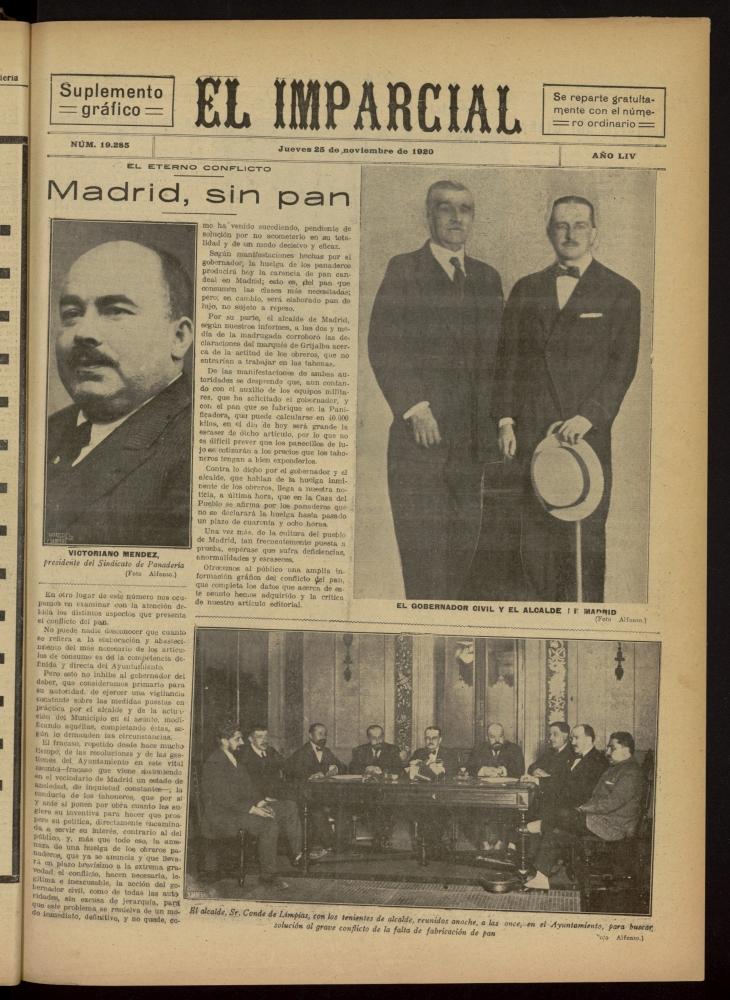 El Imparcial : suplemento gráfico del 25 de noviembre de 1920, nº 19285