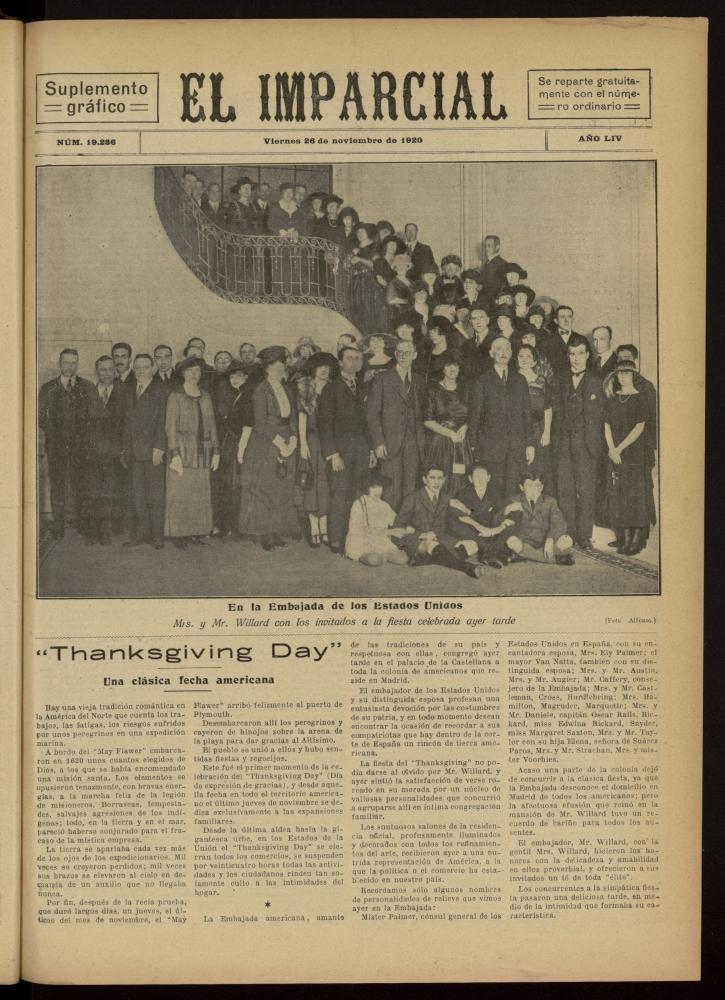 El Imparcial : suplemento grfico del 26 de noviembre de 1920, n 19286