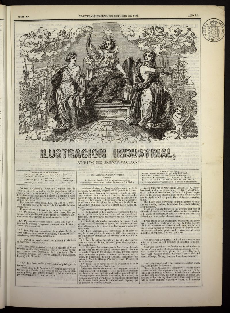 Ilustracin Industrial: lbum de importacin de la segunda quincena de octubre de 1862, n 2
