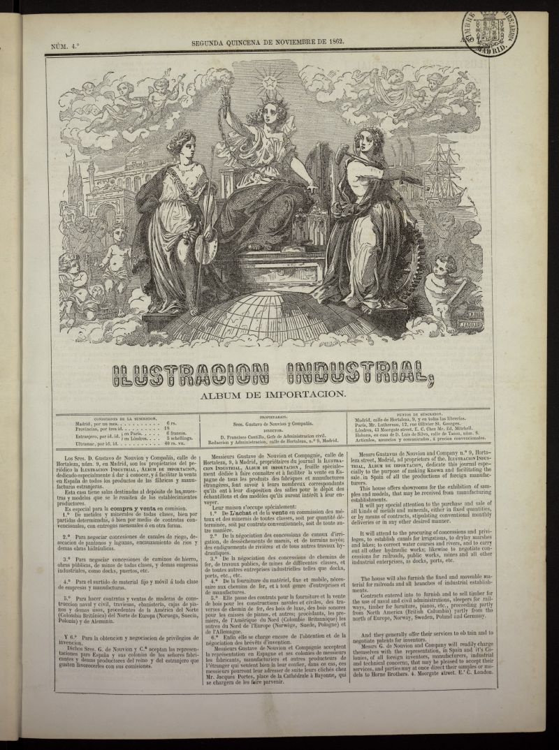 Ilustracin Industrial: lbum de importacin de la segunda quincena de noviembre de 1862, n 4