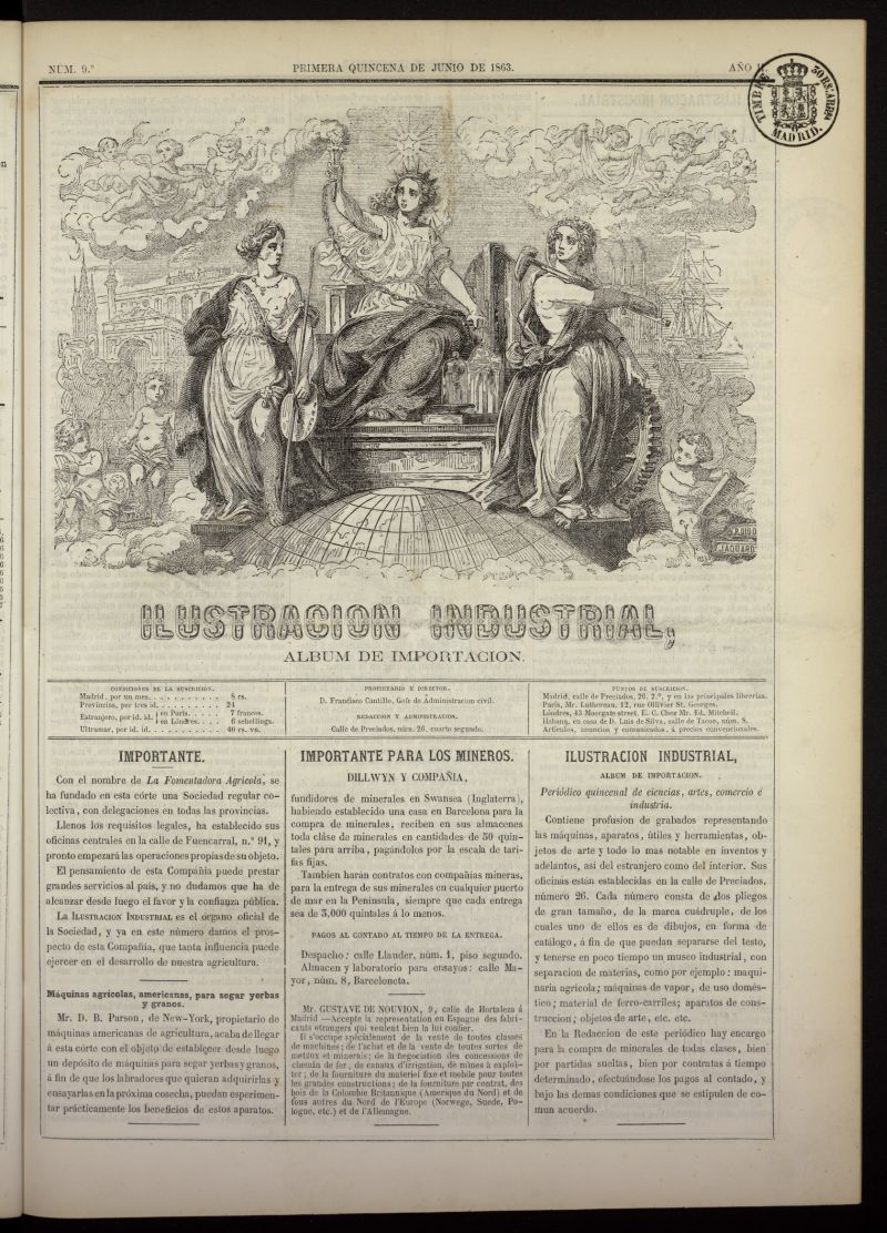 Ilustracin Industrial: lbum de importacin de la primera quincena de junio de 1863, n 9