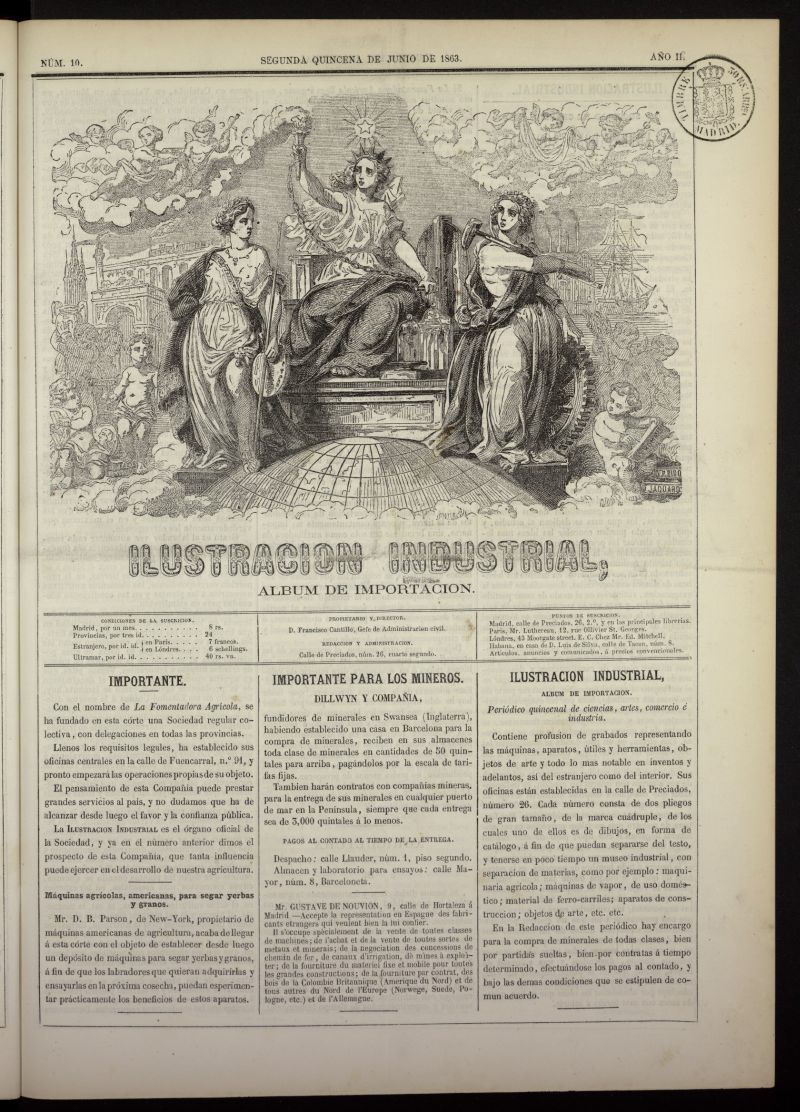 Ilustracin Industrial: lbum de importacin de la segunda quincena de junio de 1863, n 10