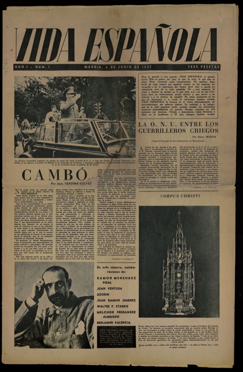 Vida Espaola del 6 de junio de 1947, n 1