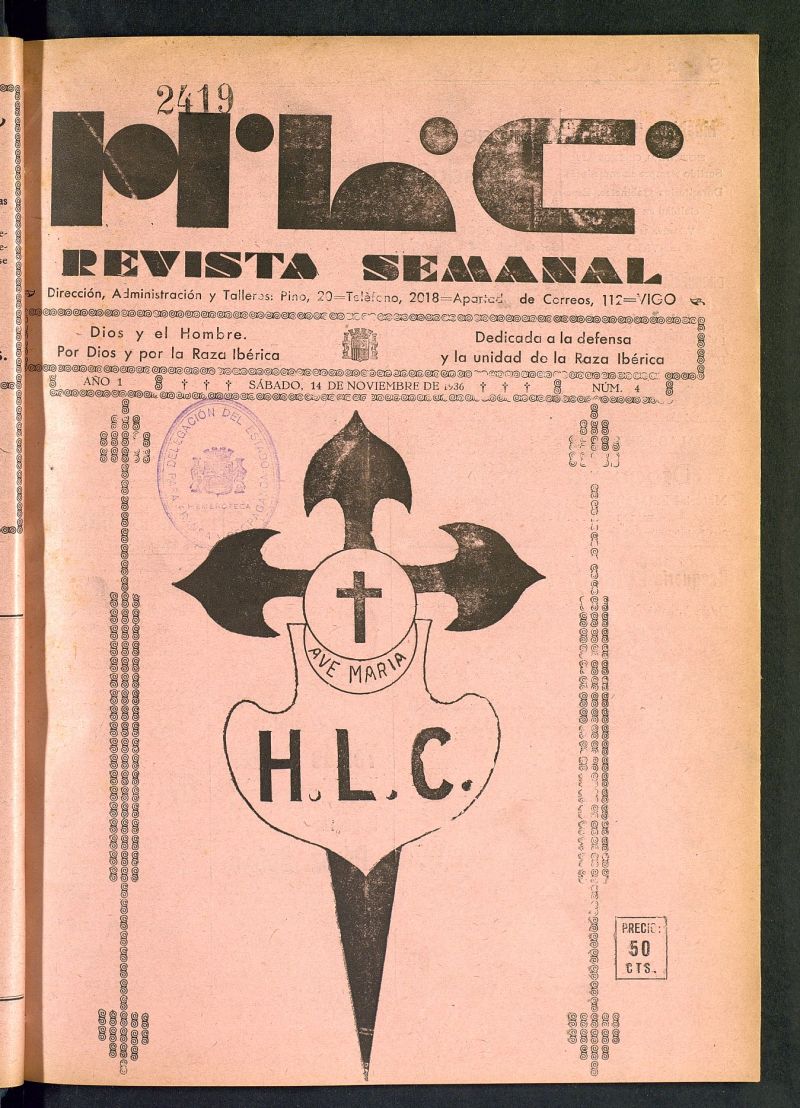 HLC : revista semanal del 14 de noviembre de 1936, n 4