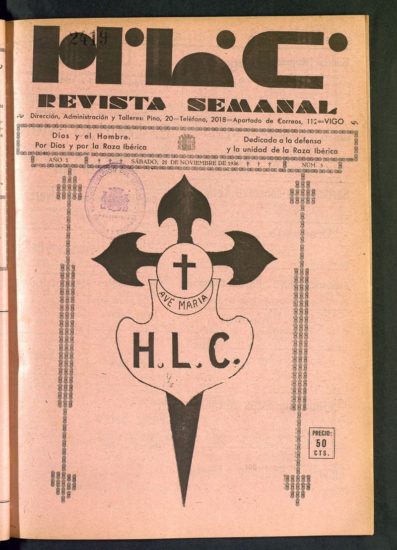 HLC : revista semanal del 21 de noviembre de 1936, n 5