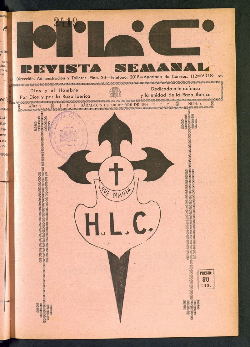 HLC : revista semanal del 5 de diciembre de 1936, n 6