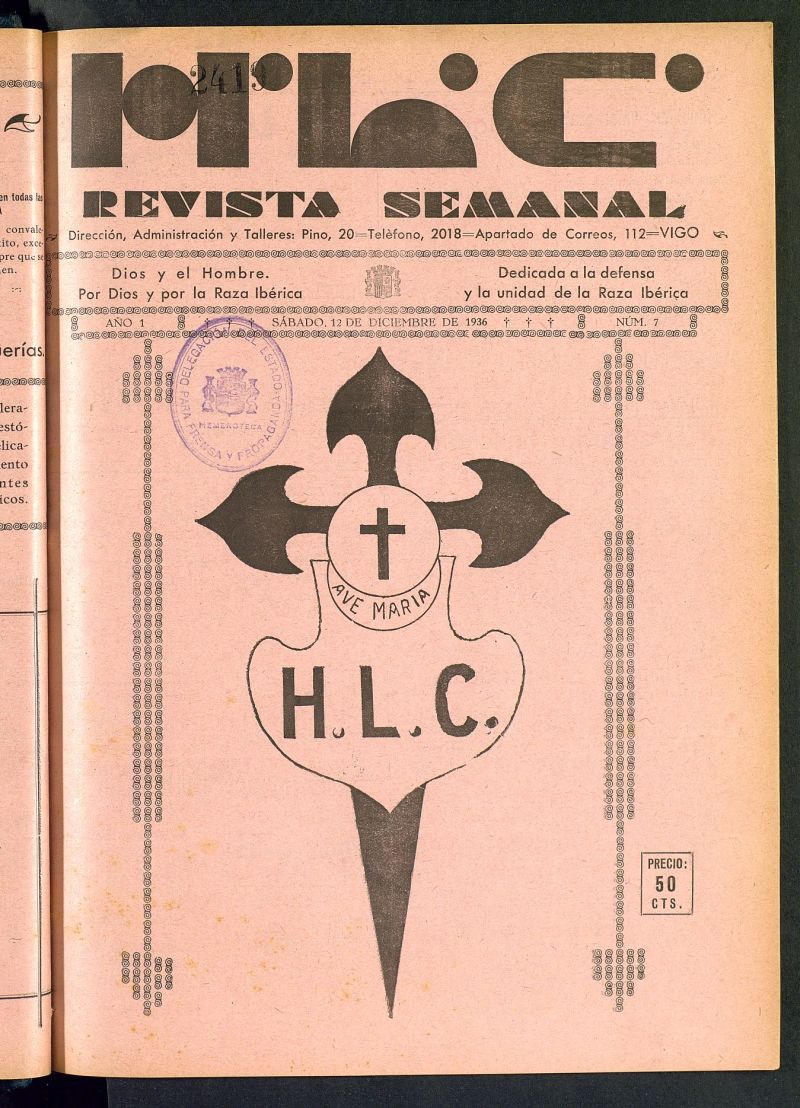 HLC : revista semanal del 12 de diciembre de 1936, n 7