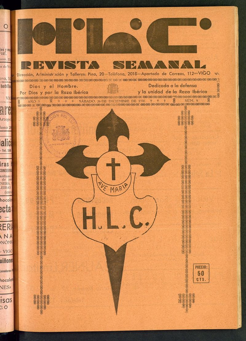 HLC : revista semanal del 26 de diciembre de 1936, n 9