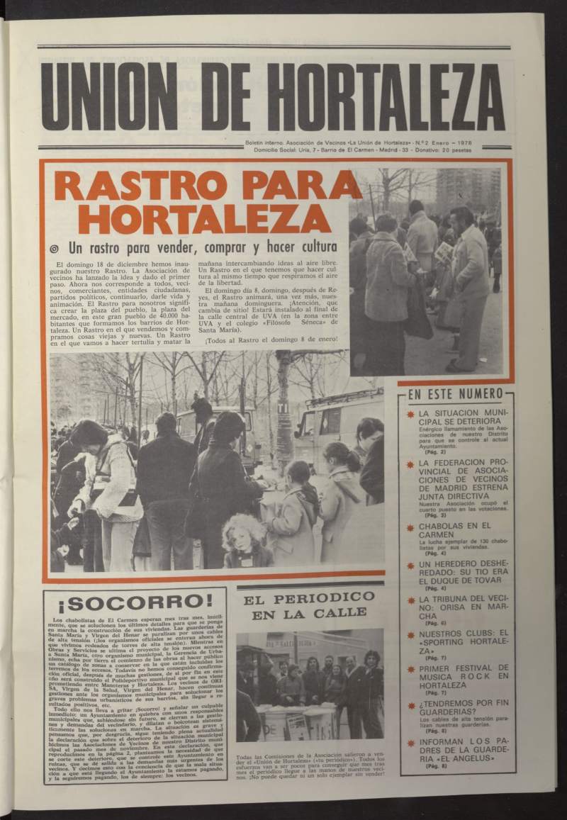 La Unin de Hortaleza de enero de 1978, n 2