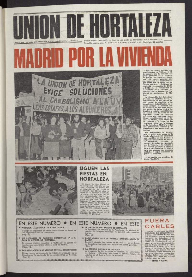 La Unin de Hortaleza de octubre de 1978, n 9