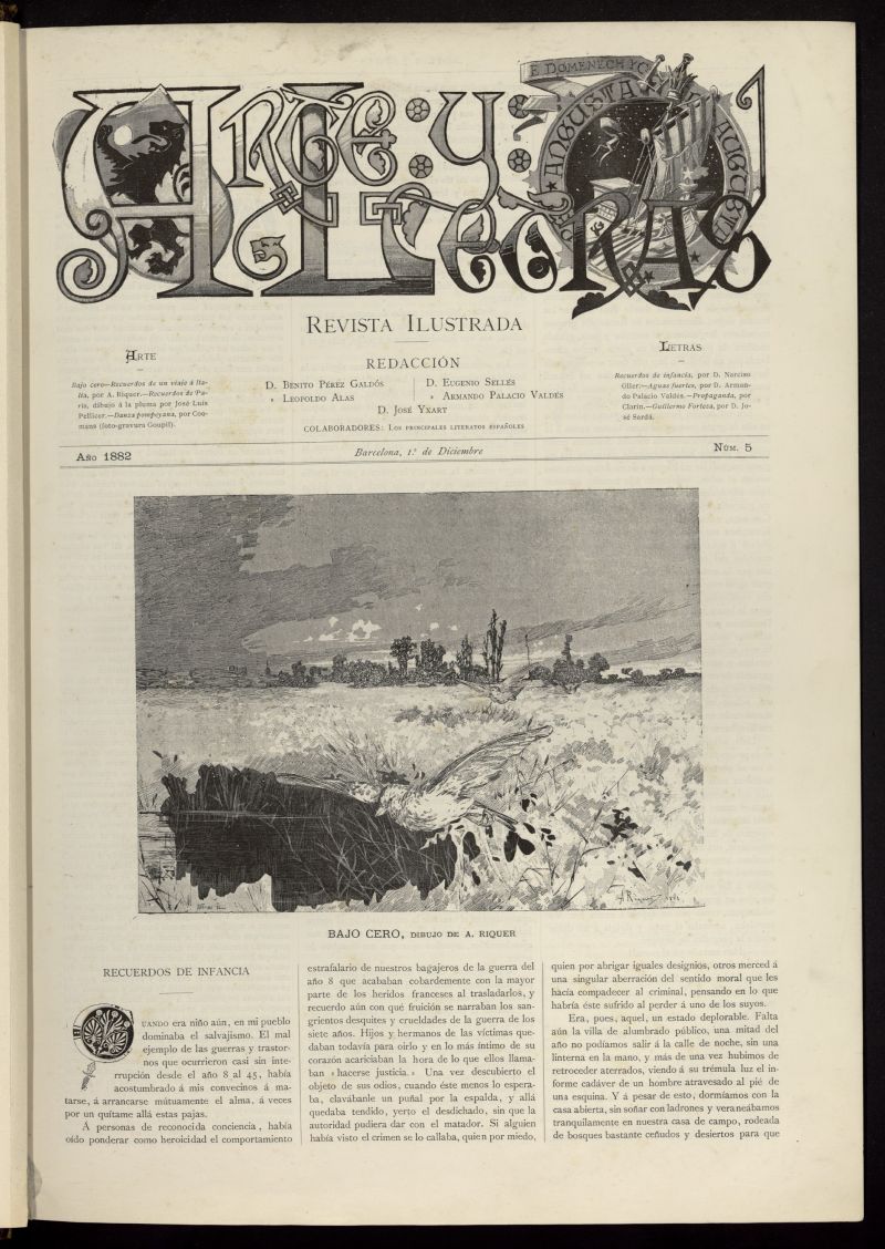 Arte y Letras: revista ilustrada del 1 de diciembre de 1882, n 5