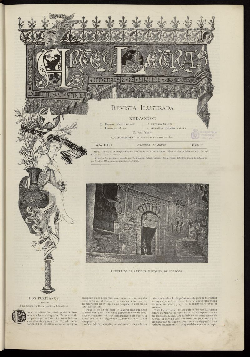 Arte y Letras: revista ilustrada del 1 de marzo de 1883, n 7