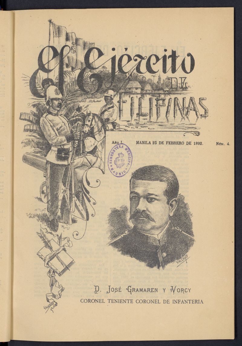 El Ejrcito de Filipinas : semanario profesional e ilustrado del 25 de febrero de 1892, n 4