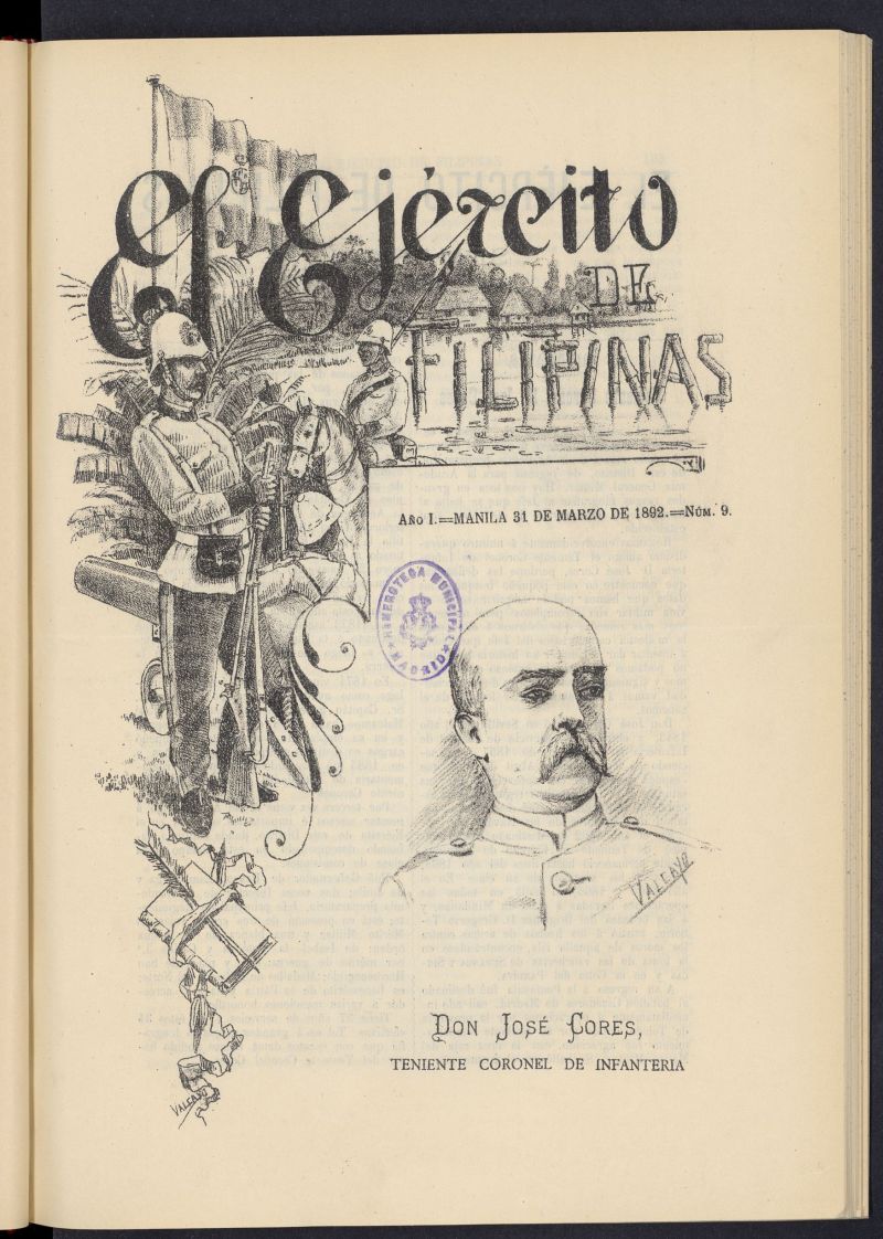El Ejrcito de Filipinas : semanario profesional e ilustrado del 31 de marzo de 1892, n 9