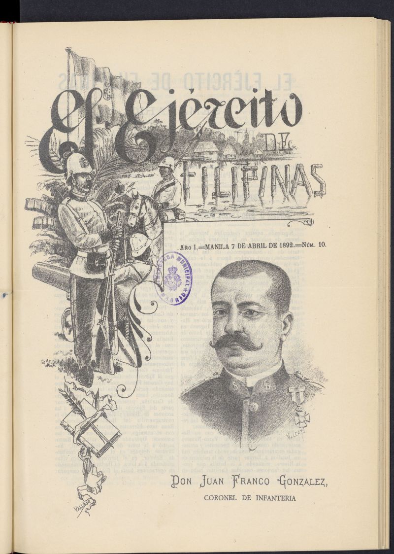 El Ejrcito de Filipinas : semanario profesional e ilustrado del 7 de abril de 1892, n 10