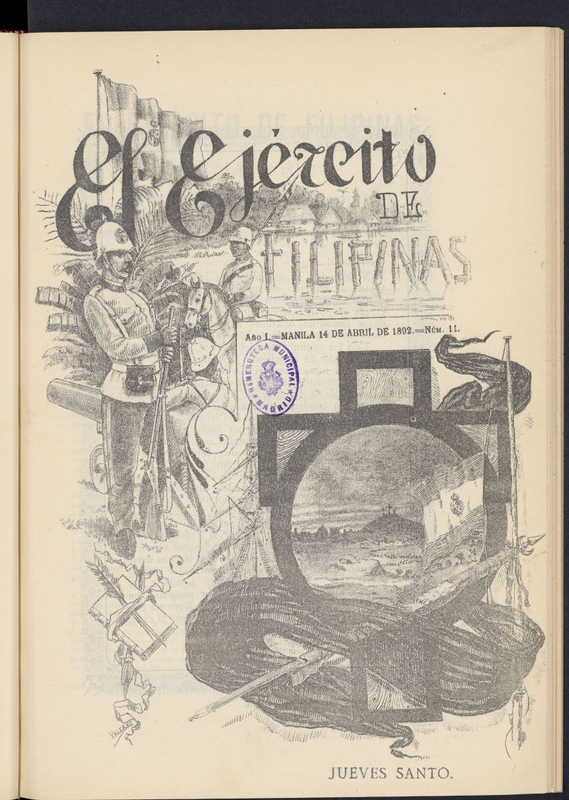 El Ejrcito de Filipinas : semanario profesional e ilustrado del 14 de abril de 1892, n 11