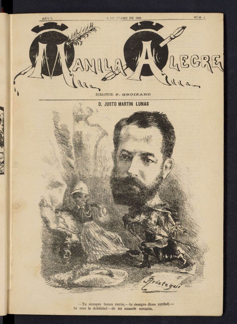 Manila Alegre del 8 de enero de 1886, nº 2