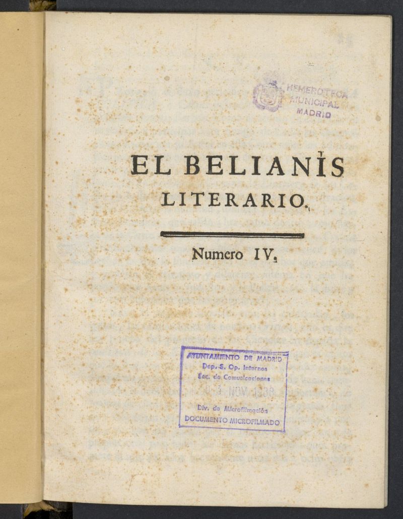 El Belianis Literario