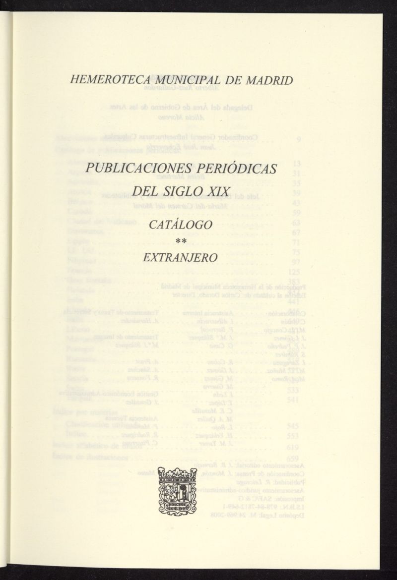 Publicaciones periódicas del siglo XIX : catálogo. Extranjero