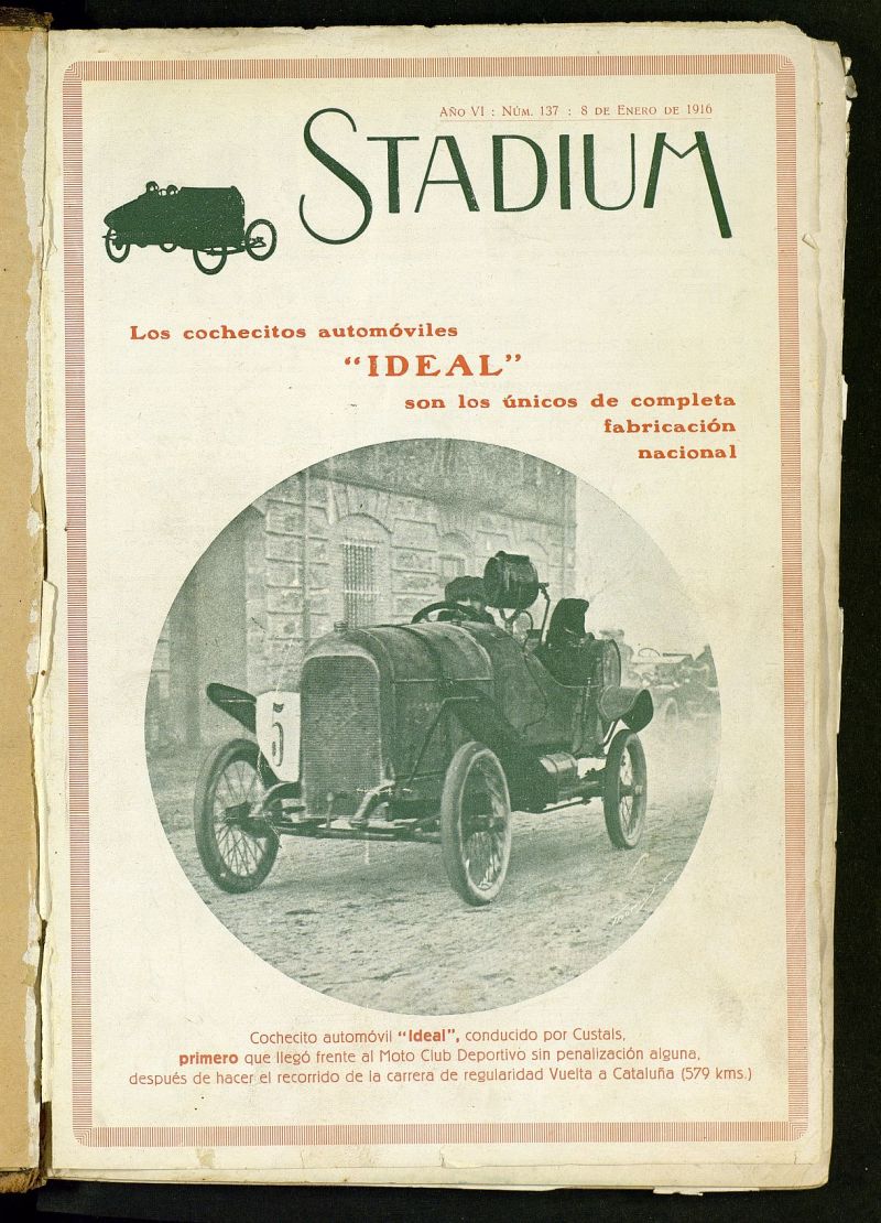 Stadium: revista ilustrada tcnica y deportiva del 8 de enero de 1916, n 137