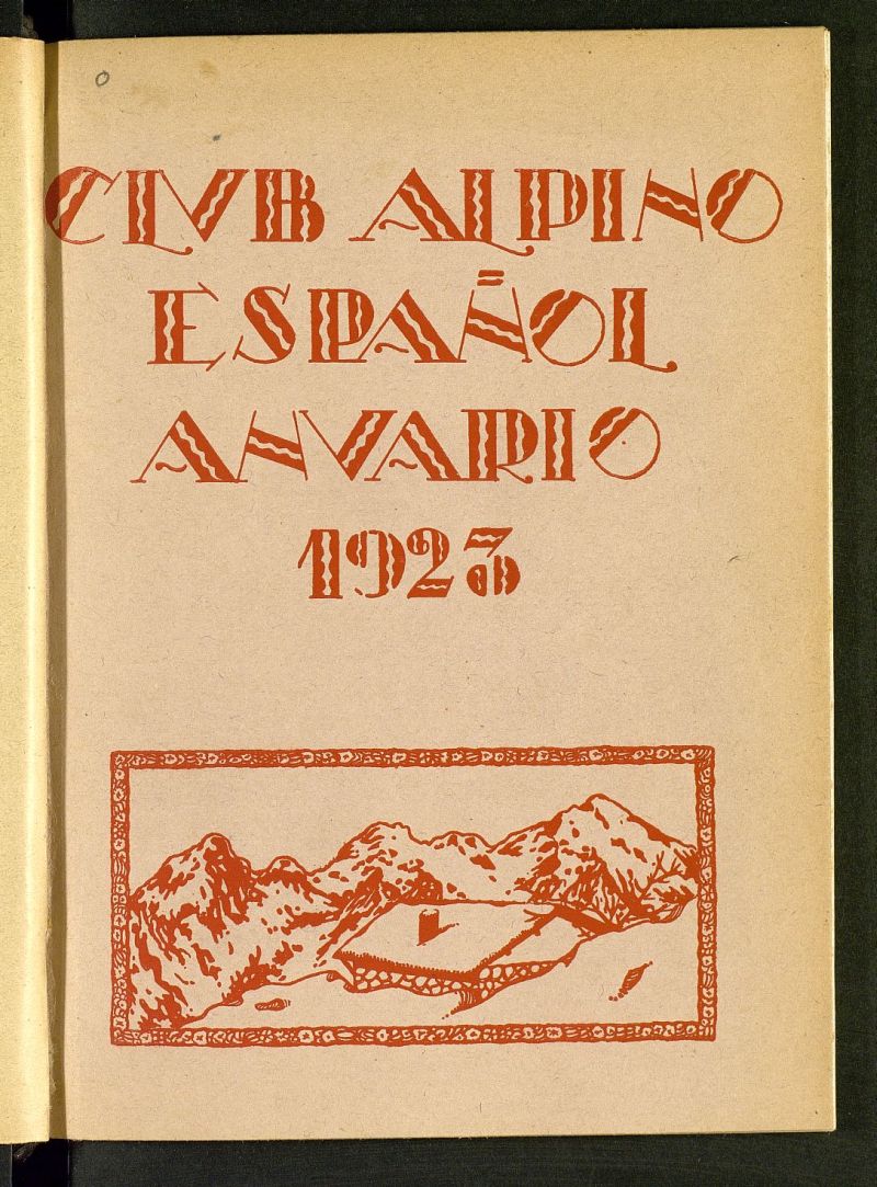 Club Alpino Español. Anuario de 1923
