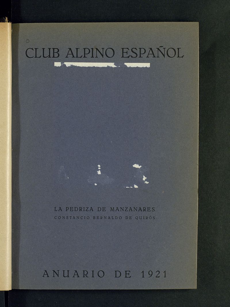 Club Alpino Español. Anuario de 1921
