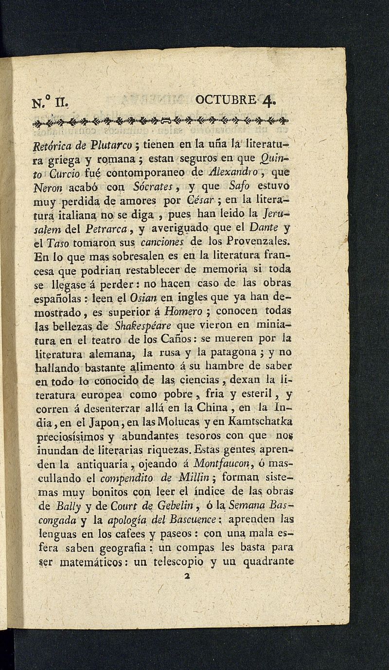 Minerva o el Revisor General del 4 de octubre de 1805, n 2