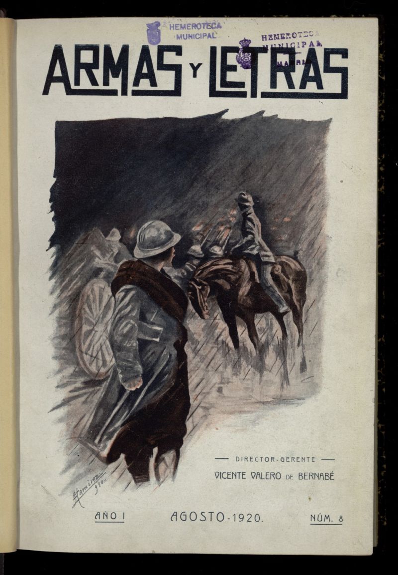 Armas y Letras: revista mensual ilustrada de agosto de 1920, n 8