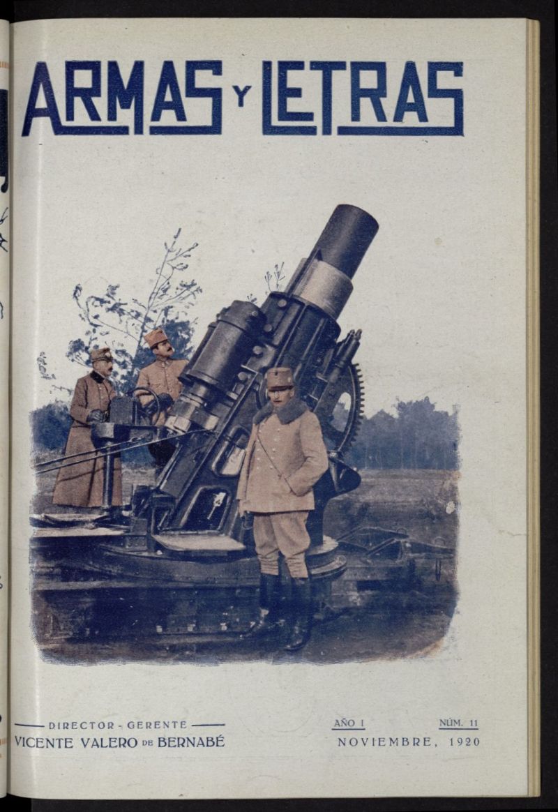 Armas y Letras: revista mensual ilustrada de noviembre de 1920, n 11