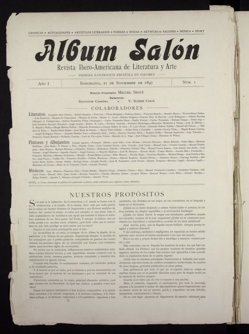 Album Saln del 21 de noviembre de 1897, n 1