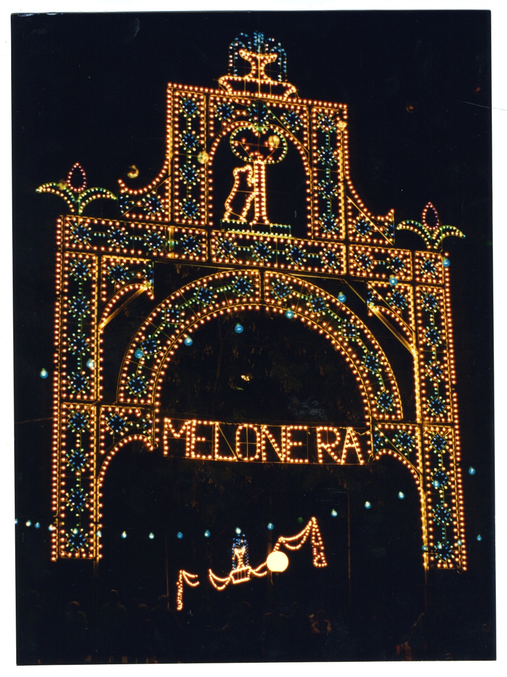 Iluminación en las fiestas de la Melonera