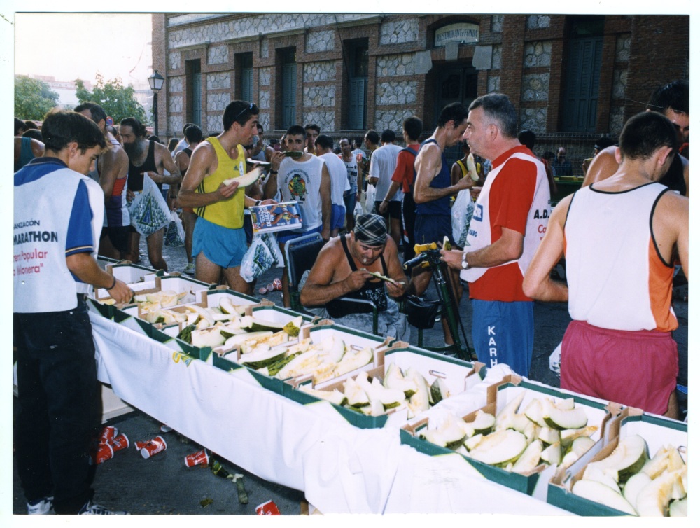 Reponiendo fuerzas tras la carrera