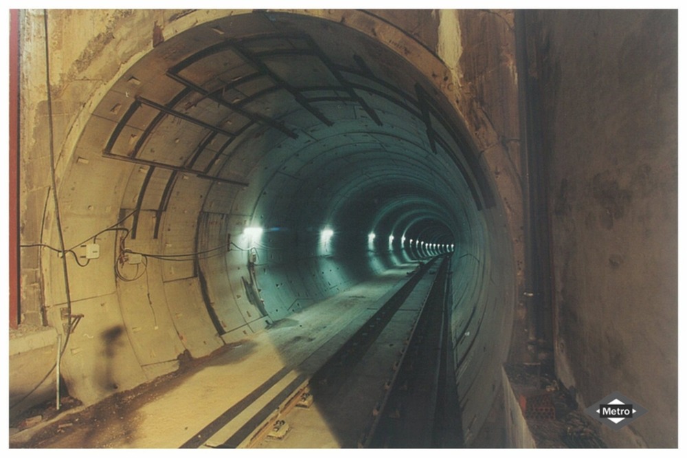 Proyecto MetroSur: tunel de la estación de Pradillo