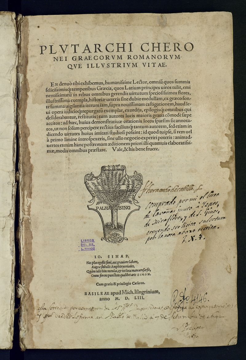Plutarchi Cheronei grcorum romanorumque illustrium vit