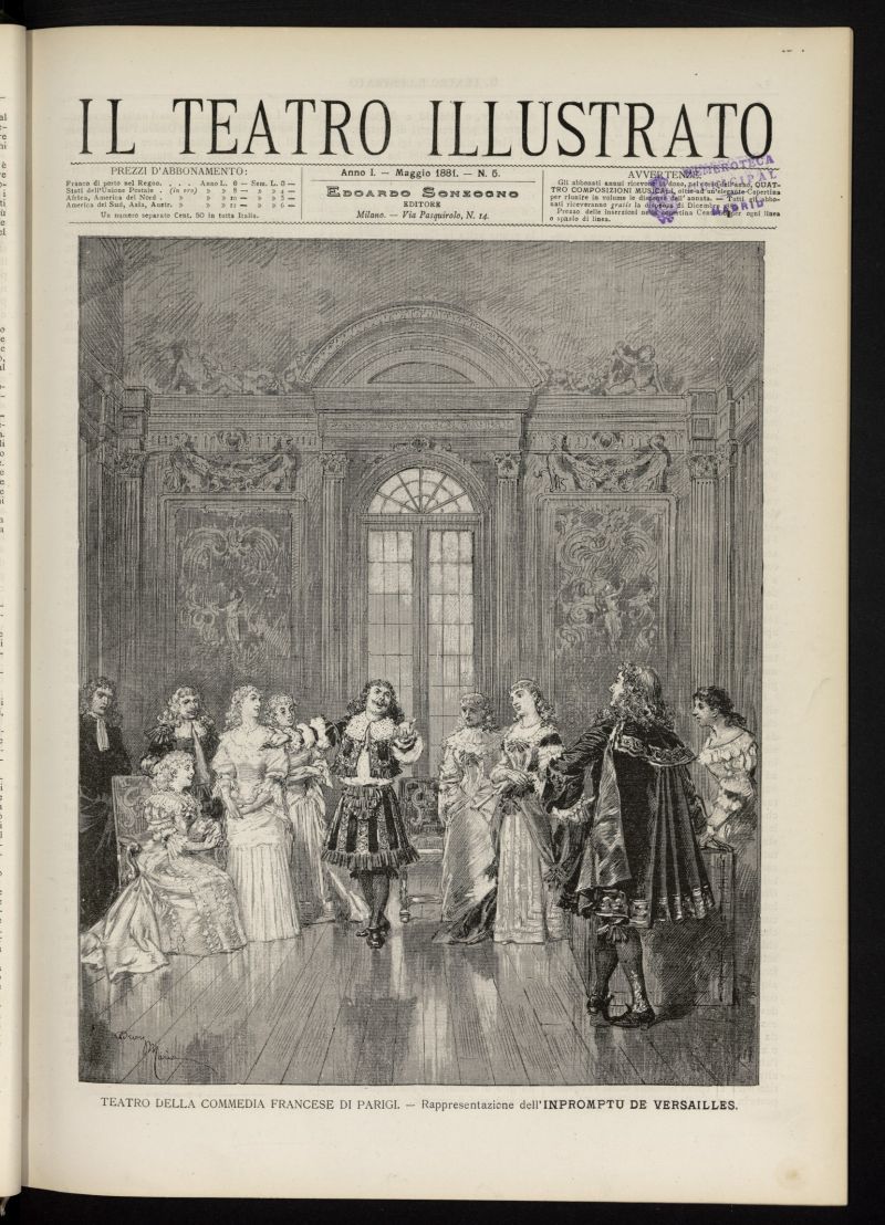 Il Teatro illustrato de mayo de 1881, nº 5