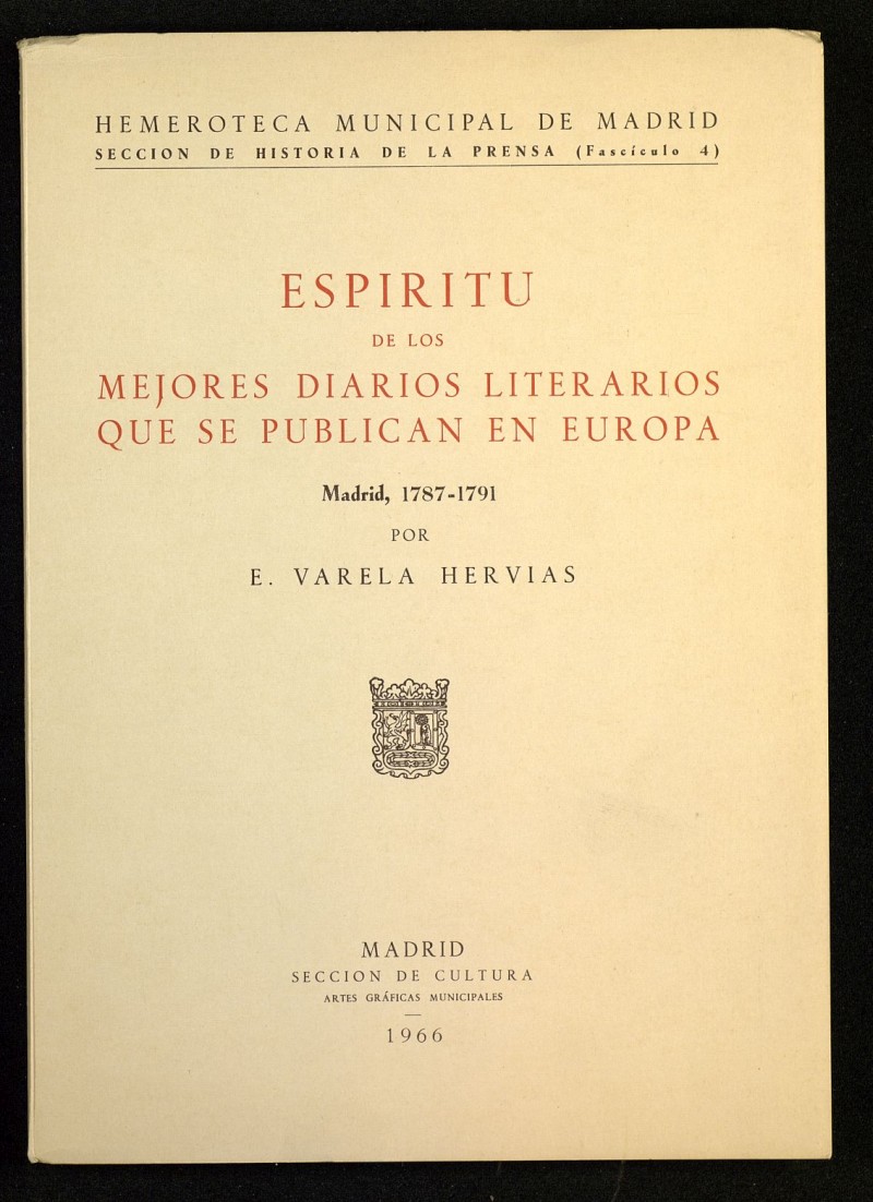 Espíritu de los mejores Diarios literarios que se publican en Europa (1787-1791)