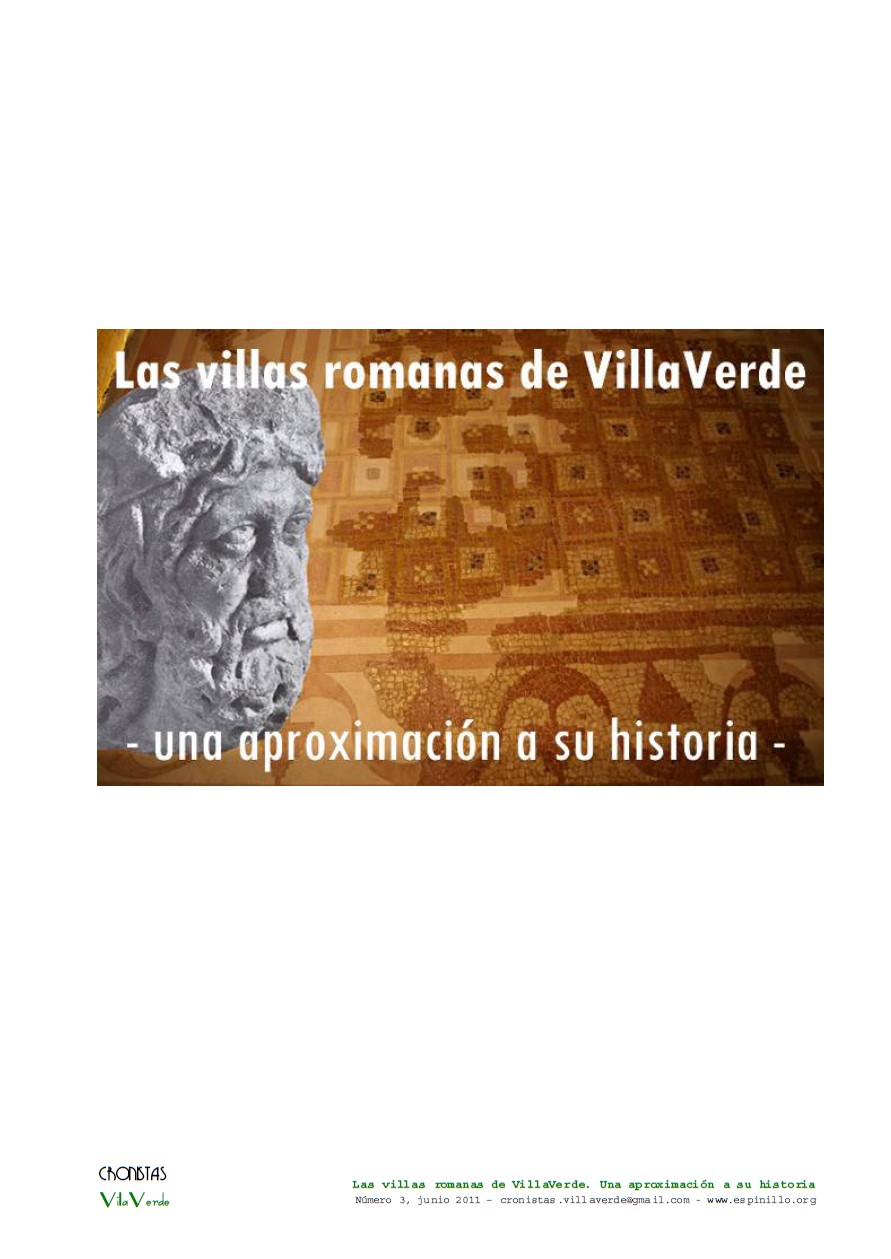 Cuadernos de investigacin 3: Las villas romanas de Villaverde: Una aproximacin a su historia