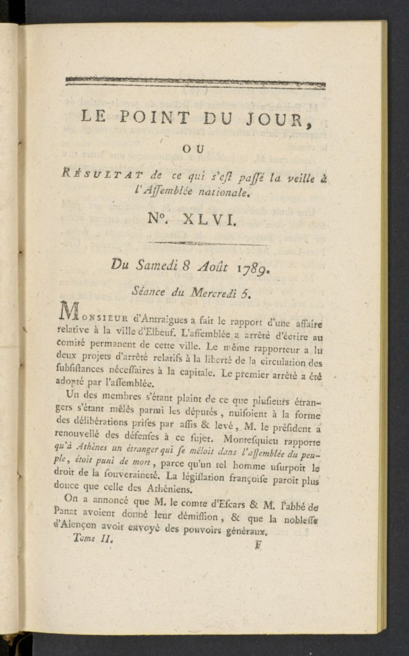 Point du Jour del 8 de agosto de 1789, n 46