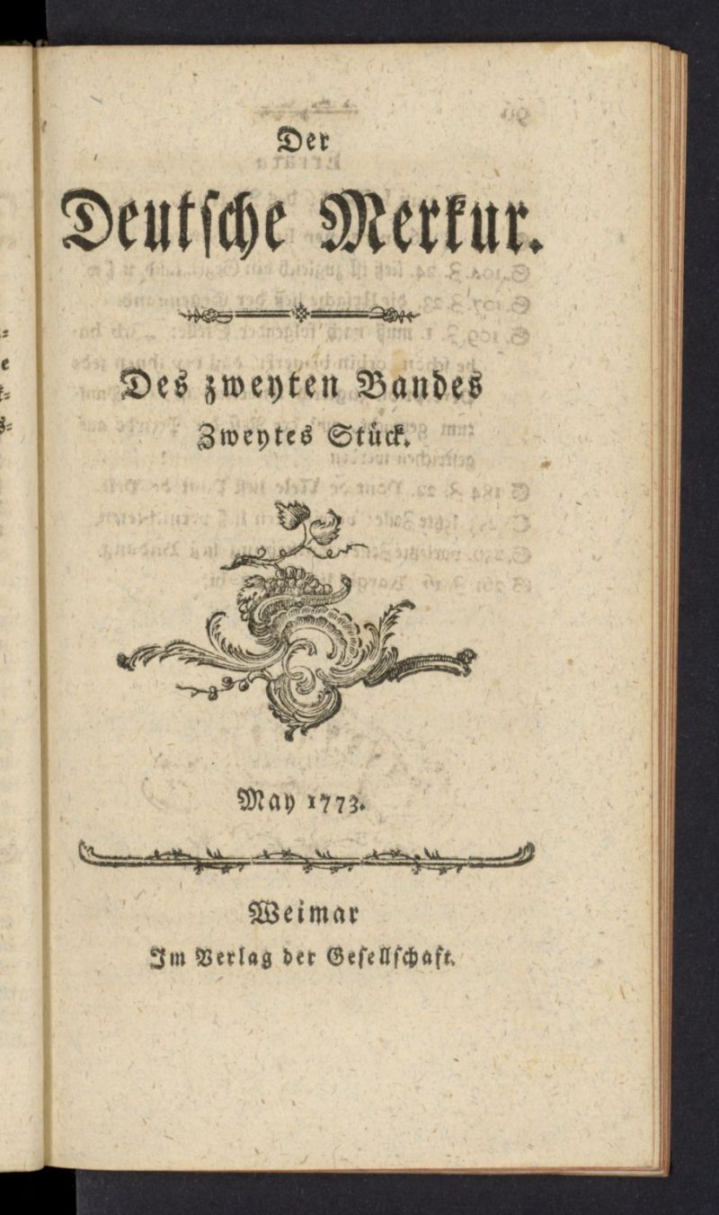 Der Deutsche Merkur de mayo de 1773
