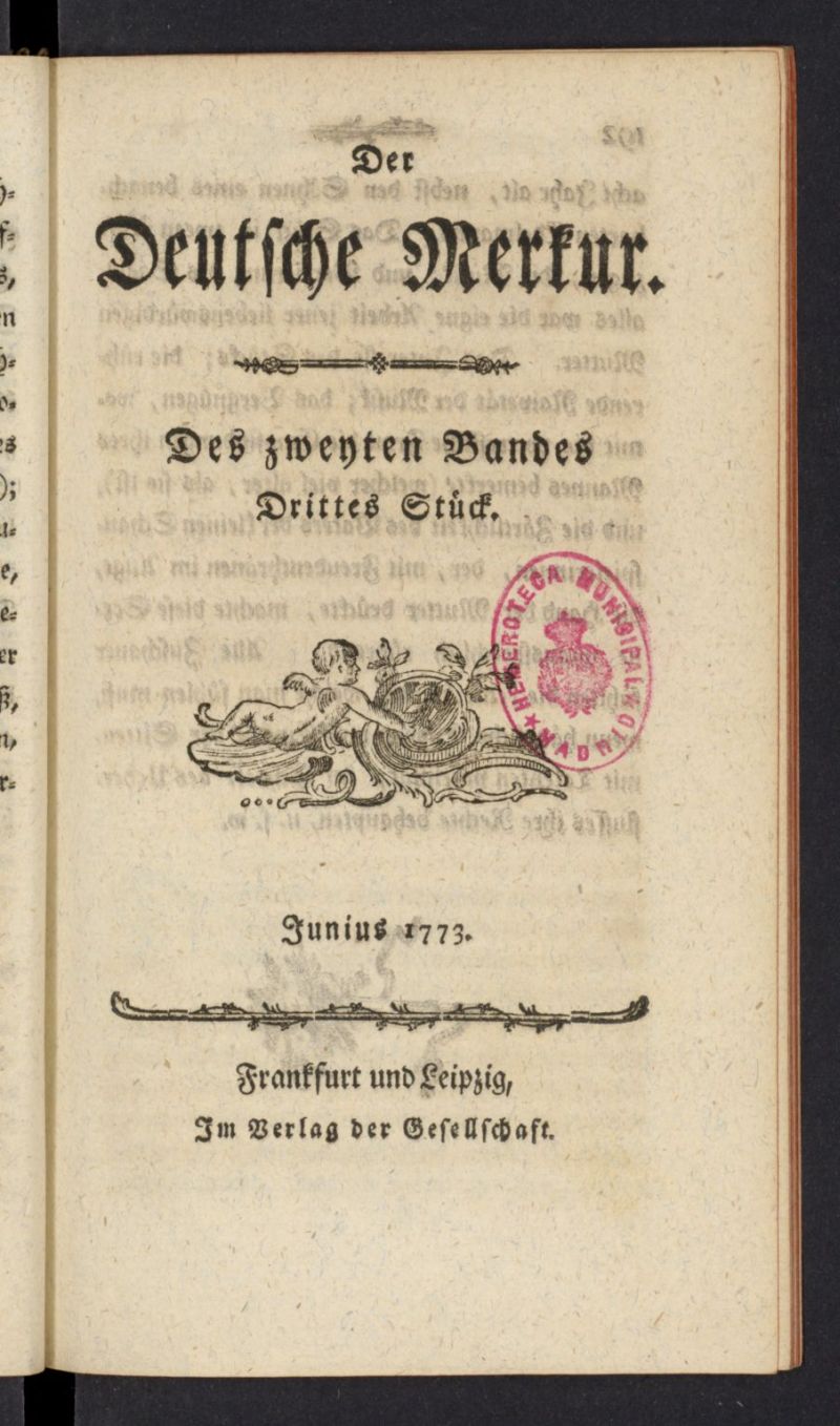 Der Deutsche Merkur de junio de 1773