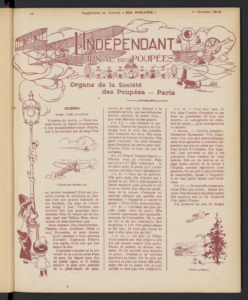 Ma Poupe: journal des ouvrages des petites filles del 1 de octubre de 1913, suplemento al n 82