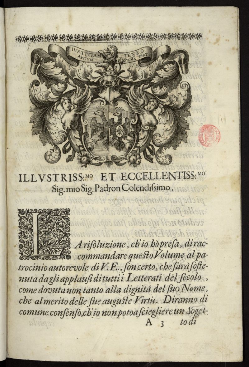 La Galleria di Minerva o Vero Notizie Universali de 1696-97 tomo I, n 1
